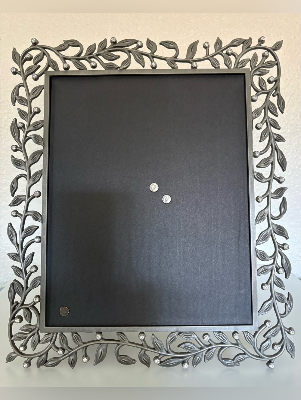 Decorative Silver Leaf Photo Frame - Silver